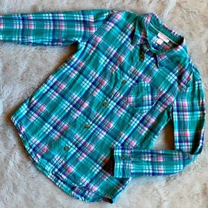 Cat & Jack Girl’s Plaid Button Down Shirt